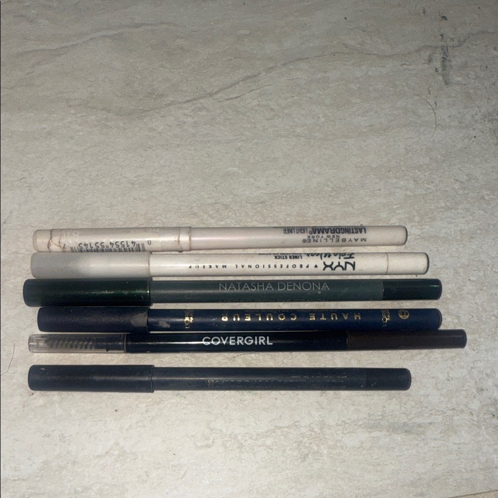 Lancôme  & Natasha Denona Assorted Eye Pencils Set - Black, White, Navy, Green